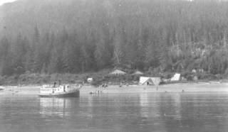 Remains of Old Taku Village 12 mile S. of Juneau, 1914